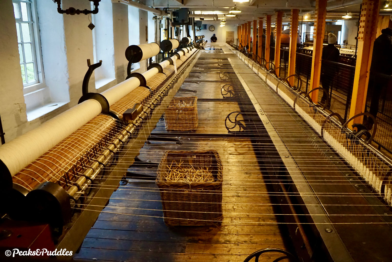 Enormous, dangerous cotton spinning machines inside Quarry Bank Mill (entry fee required).